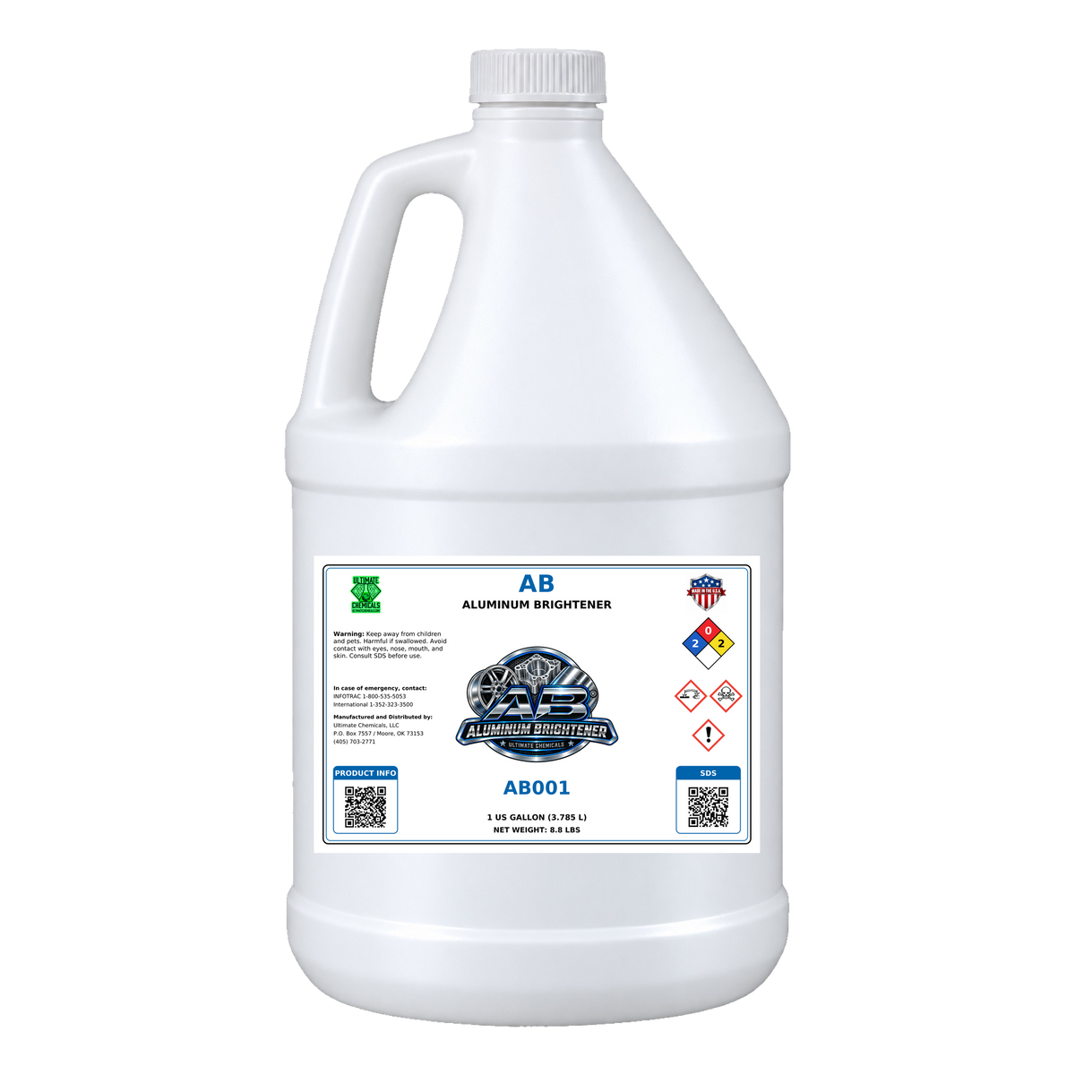 AB Aluminum Brightener, 1 gallon jug, AB001