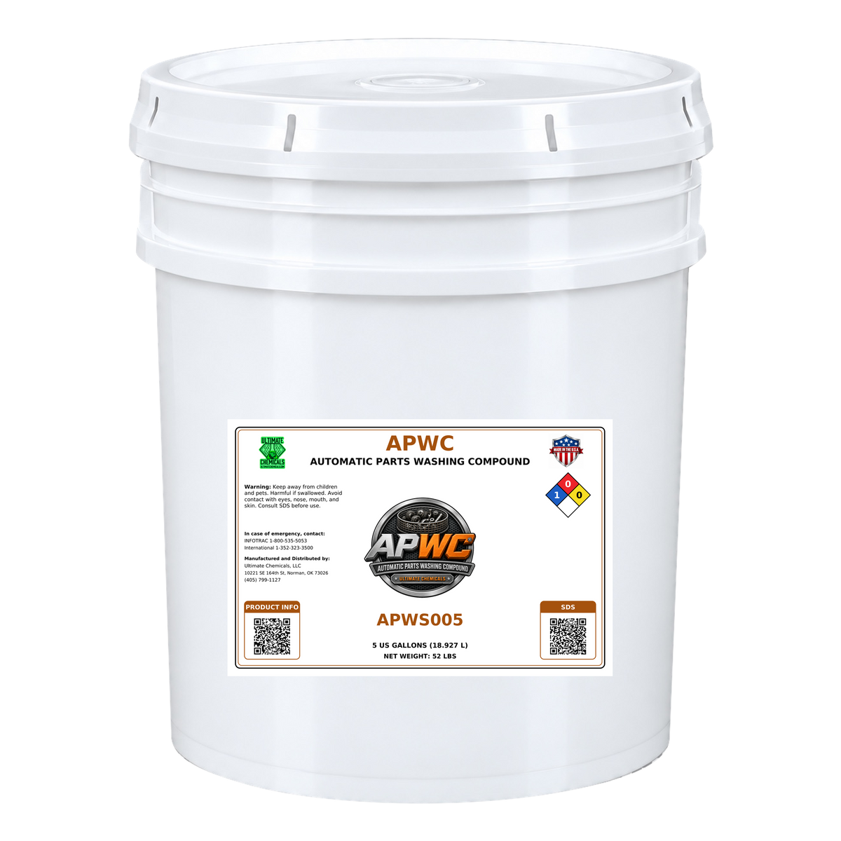 APWC - Automatic Parts Washing Compound, 50 Pound Bucket, APWS005