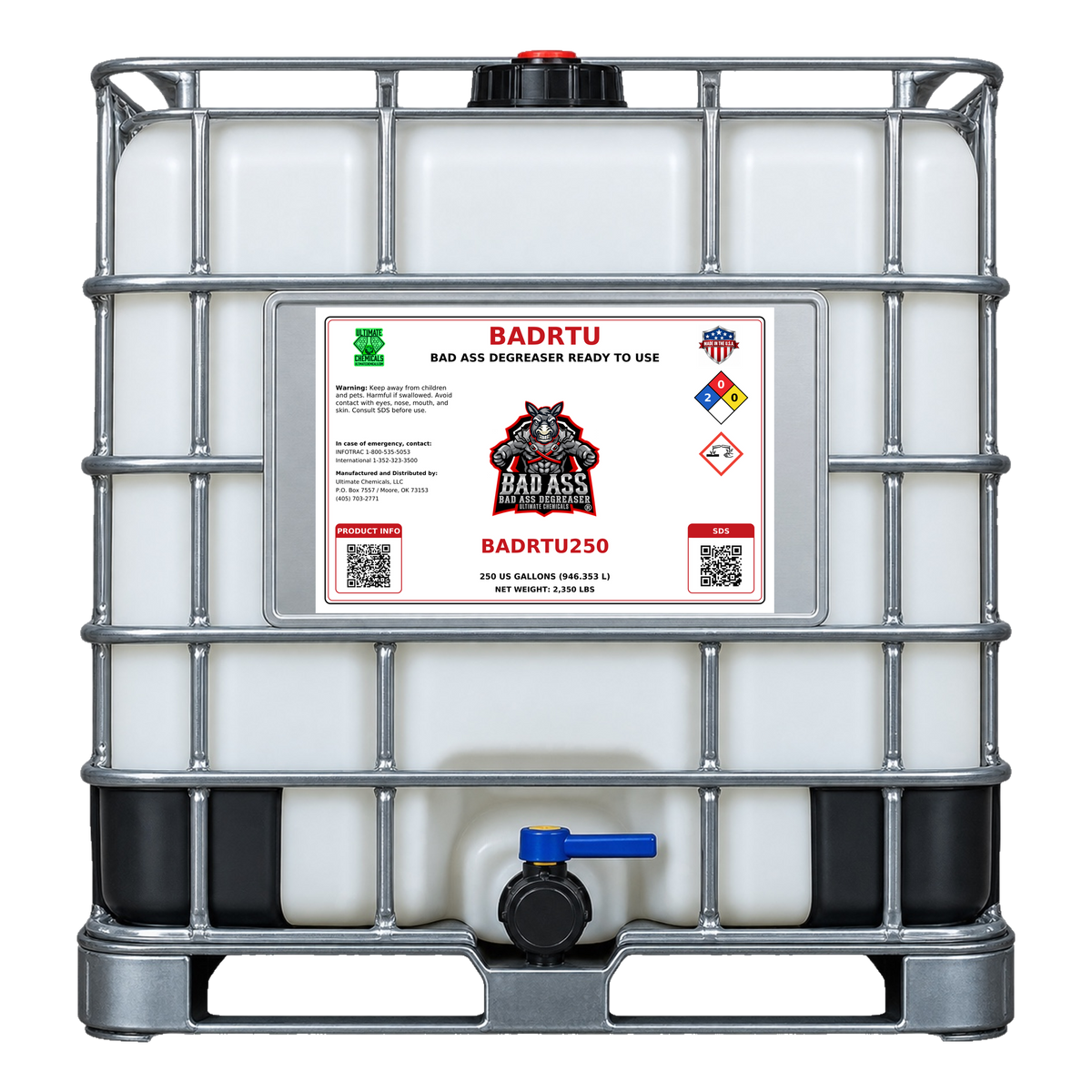 BADRTU - Bad Ass Degreaser, 250 Gallon Tote, BADRTU250
