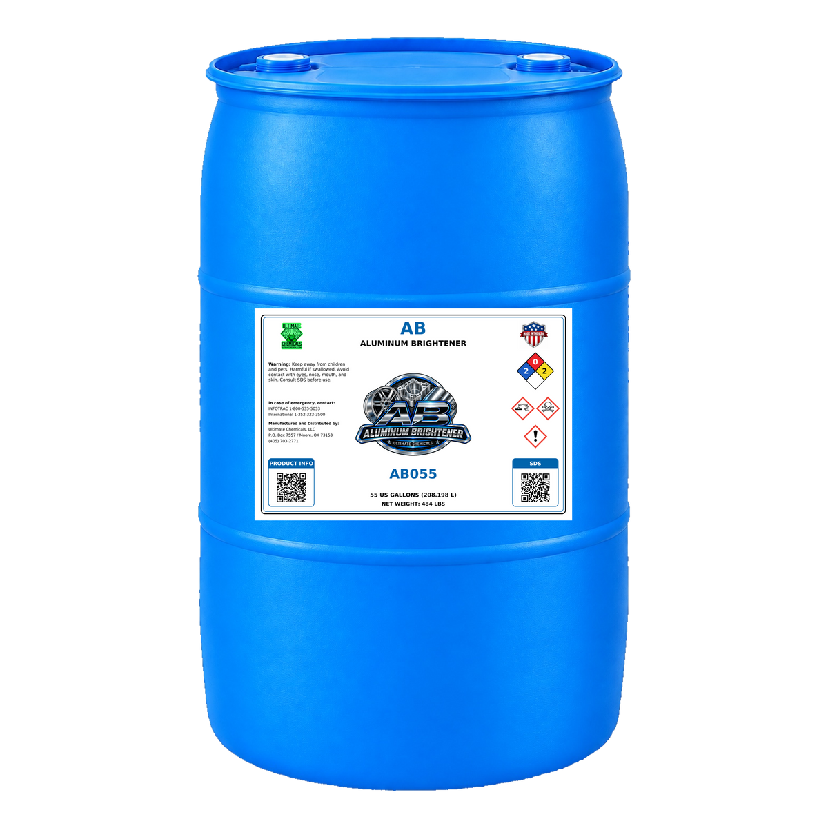 AB Aluminum Brightener, 55 gallon drum, AB055