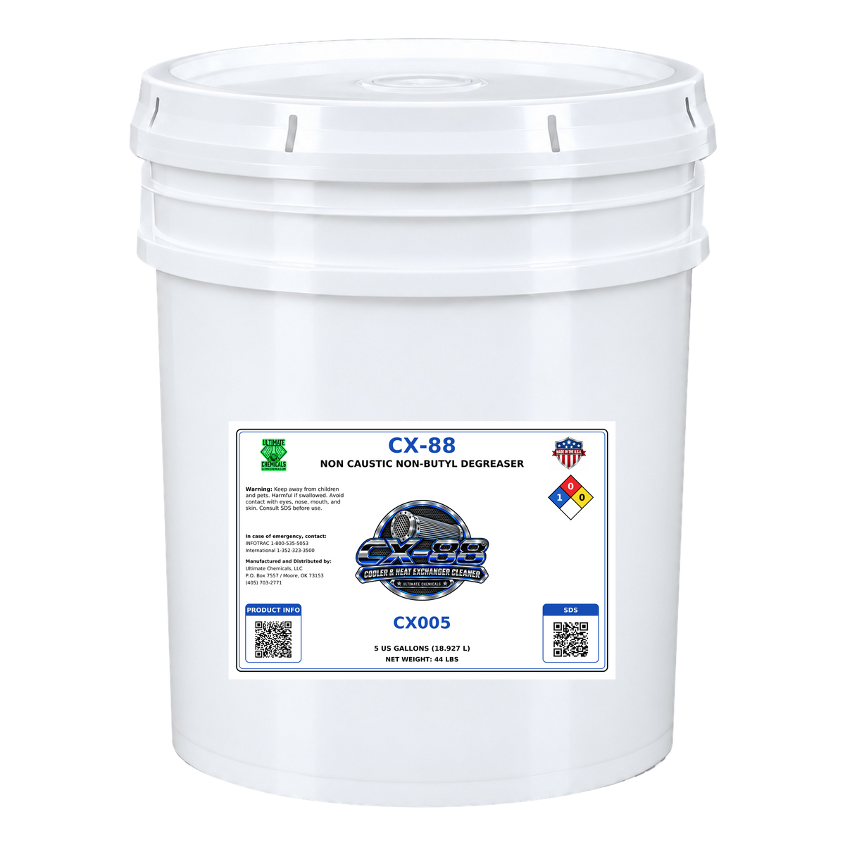 CX-88 - Non Caustic Non-Butyl Degreaser, 5 Gallon Bucket, CX005