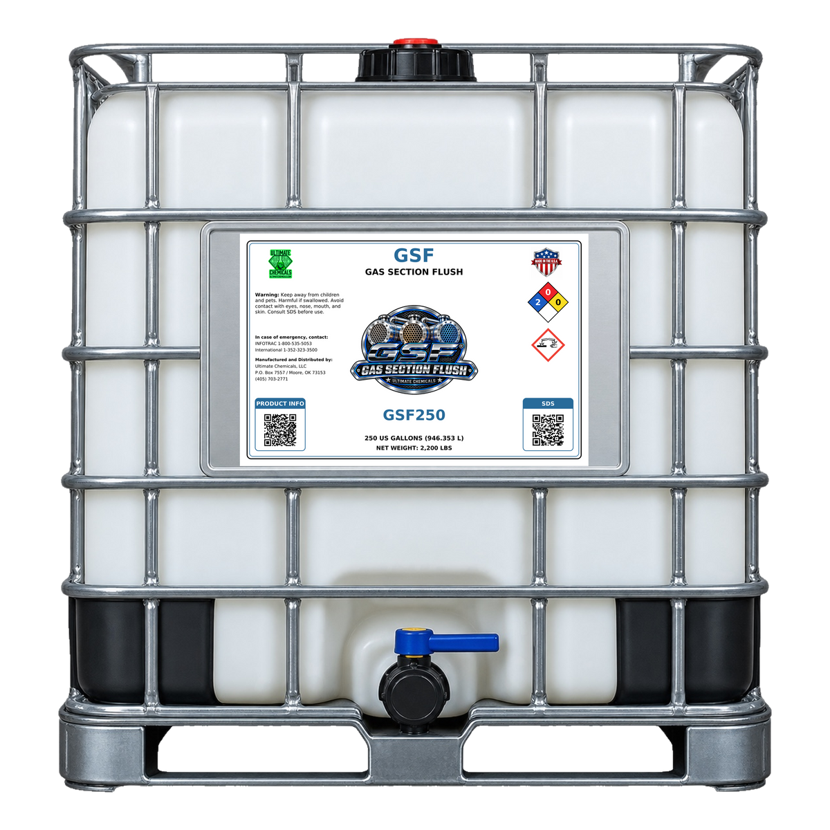 GSF - Gas Section Flush, 250 Gallon Tote, GSF250
