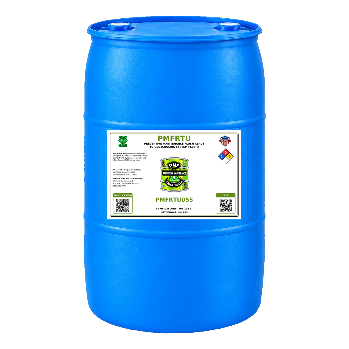 PMFRTU - Preventive Maintenance Flush Ready To Use (Cooling System Flush), 55 Gallon Drum, PMFRTU055