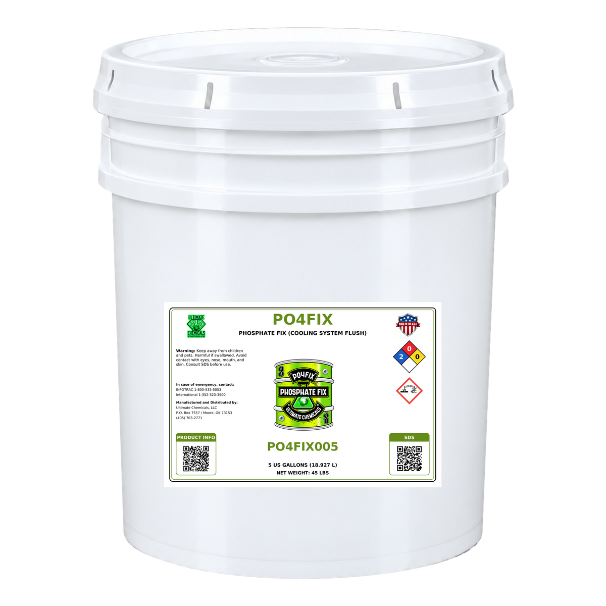 PO4FIX - Phosphate Fix (Cooling System Flush), 5 Gallon Bucket, PO4FIX005