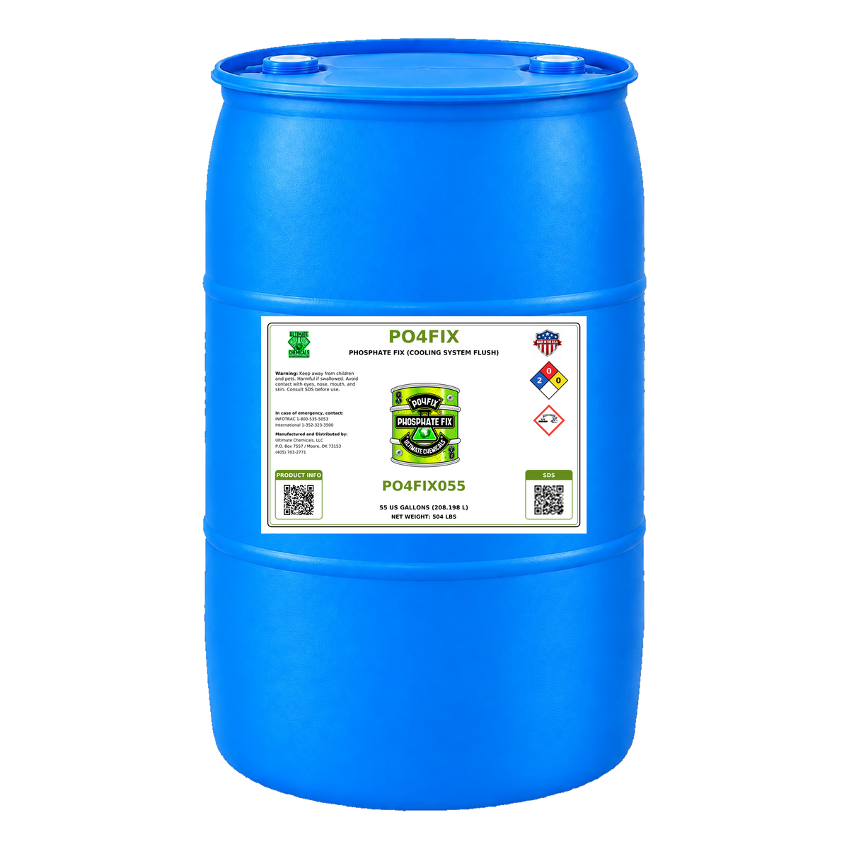 PO4FIX - Phosphate Fix (Cooling System Flush), 55 Gallon Drum, PO4FIX055