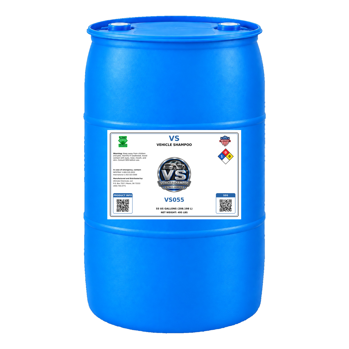 VS - Vehicle Shampoo, 55 Gallon Drum, VS055