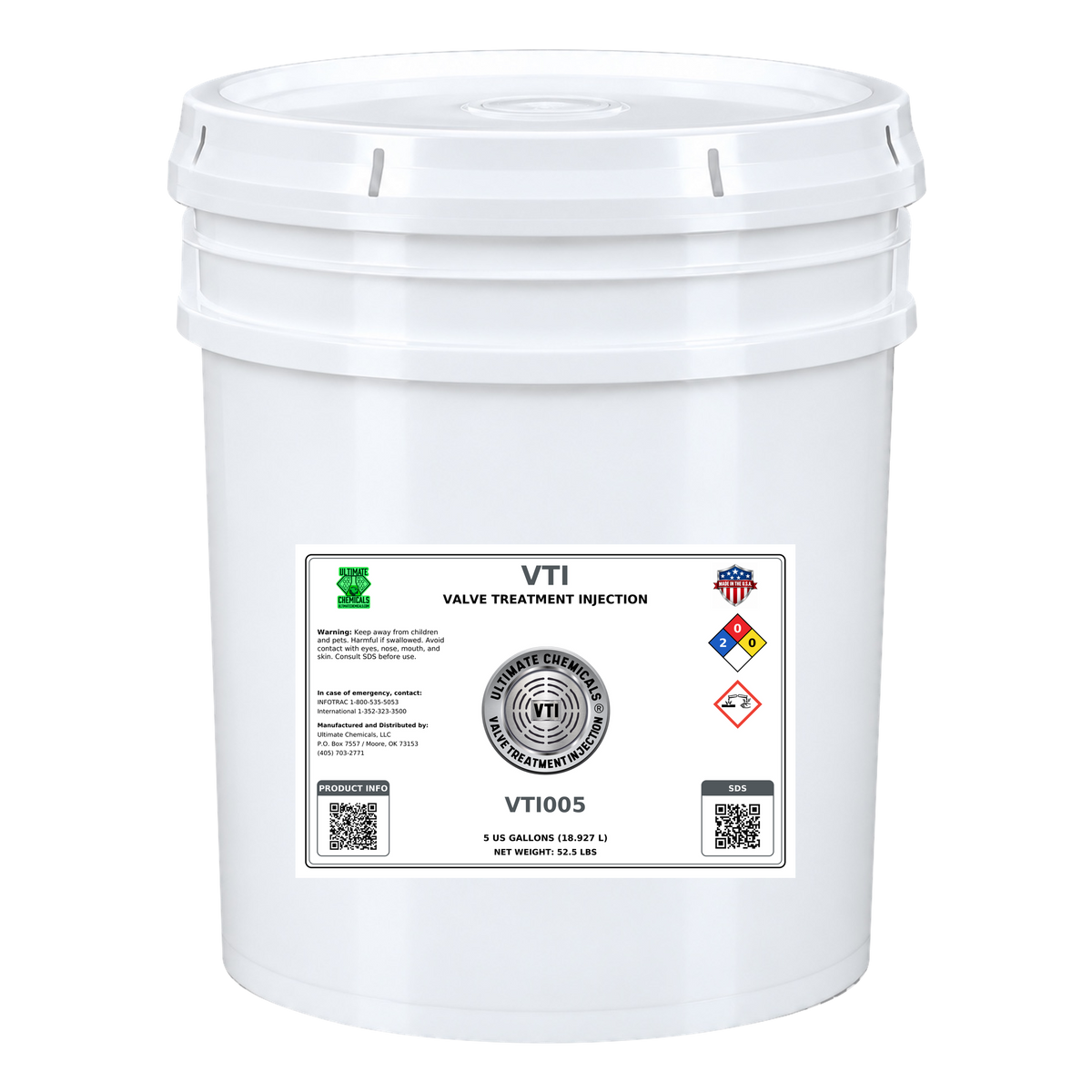 VTI - Valve Treatment Injection, 5 Gallon Bucket, VTI005