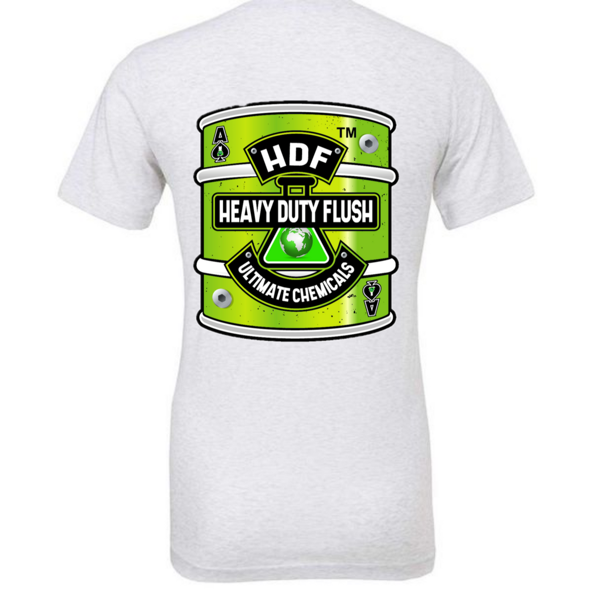 Ash HDF graphic T-shirt back view