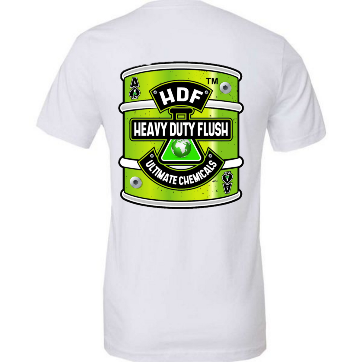 White HDF graphic T-shirt back view